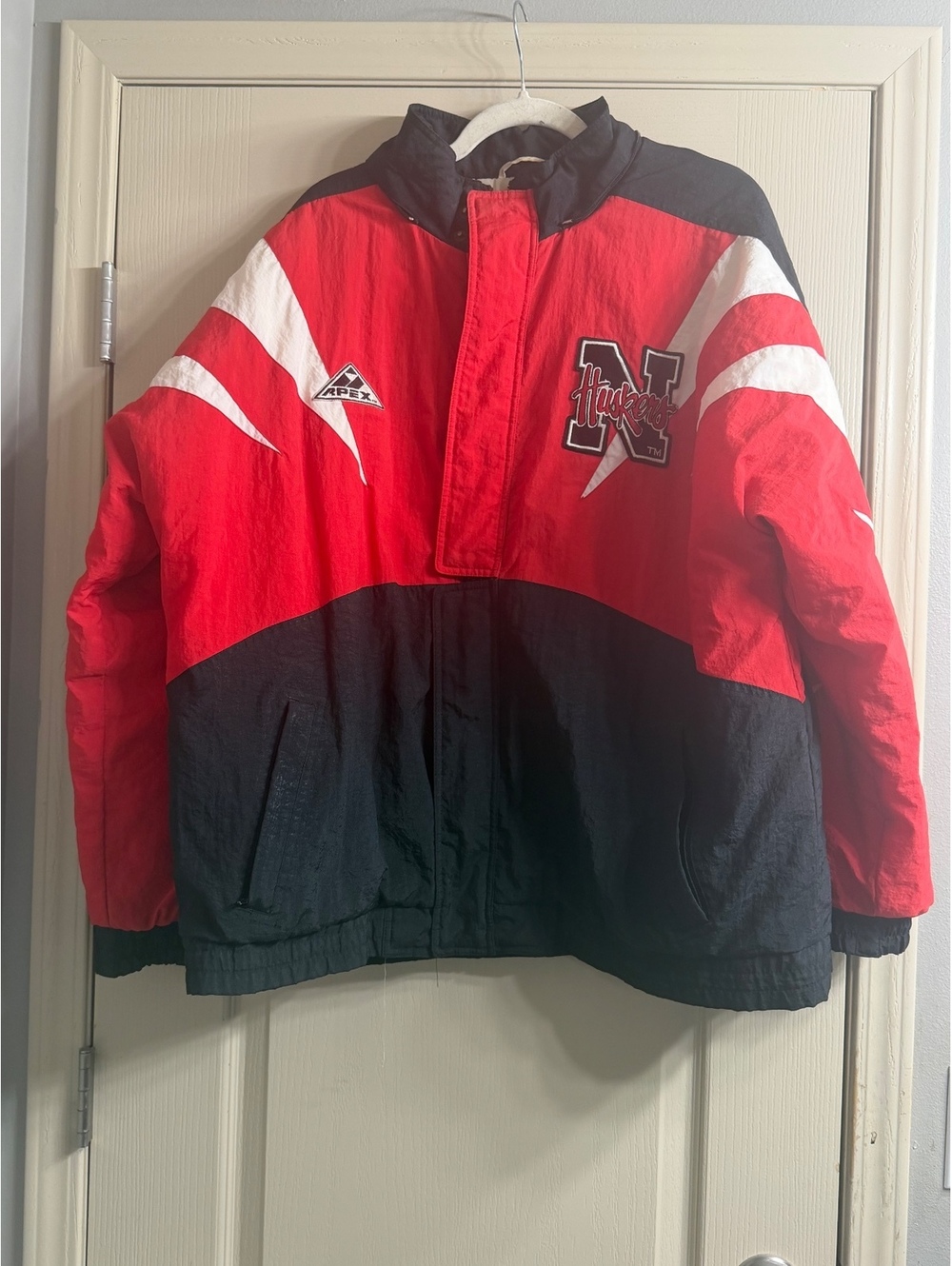 Vintage Apex Nebraska Huskers Colorblock Jacket